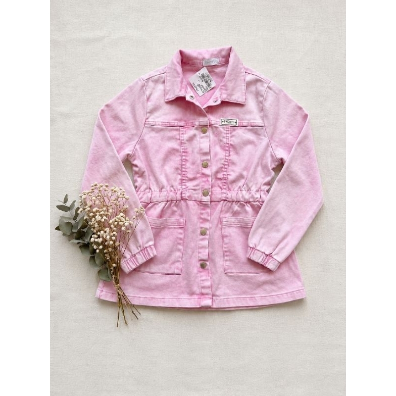 Parka Rosa Menina Estonada Bazar Momi Sarja Tam.16