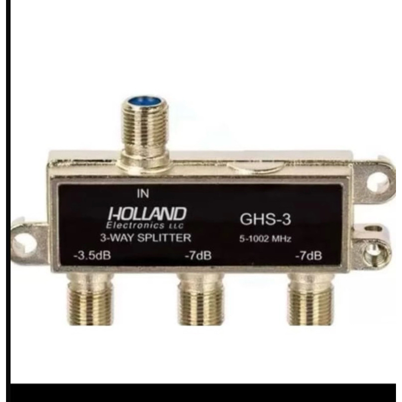 Divisores de Sinal 1x3 Saídas 3-Way desbalanceada Splinter Blindado para Antena Vhf Uhf Net Tv Cabo GHS-2 - Holland