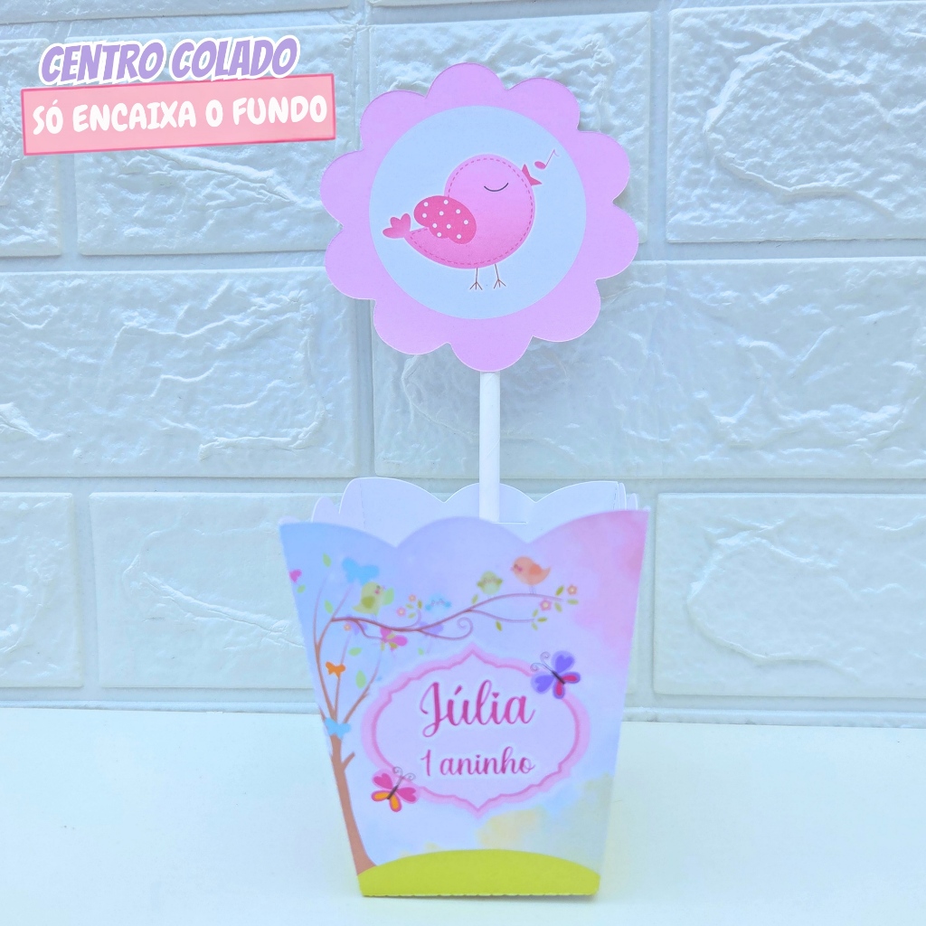 Cachepô Centro de Mesa Jardim Encantado | Personalizado | Lembrancinha de Festa | Aniversário