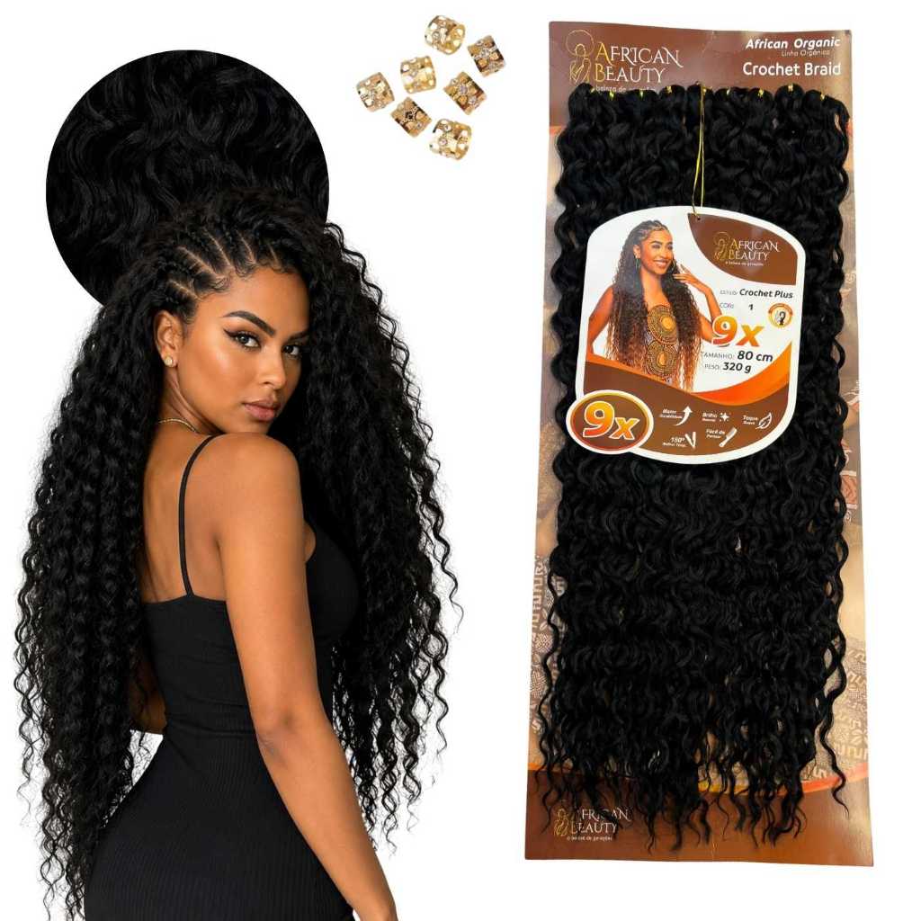 Cabelo Crochet Braid Crochet Plus Bio Orgânico 80cm 320g African Beauty