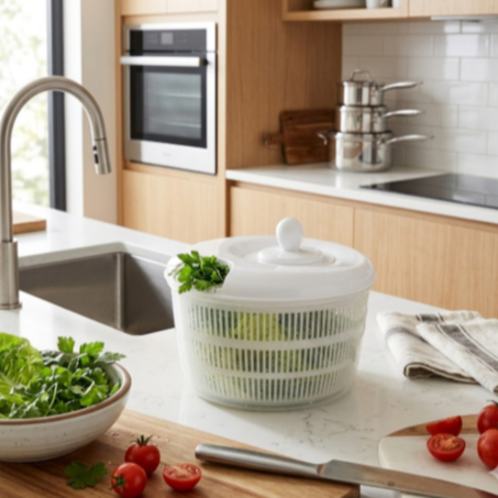 Centrifuga Seca Salada Secador De Verduras Manual Plástico