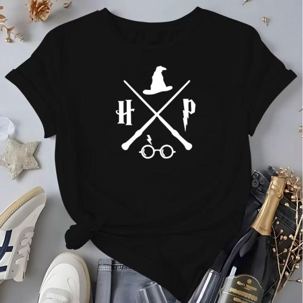 Camiseta Camisa Feminina Harry Potter Varinhas Blusa 100% Algodão