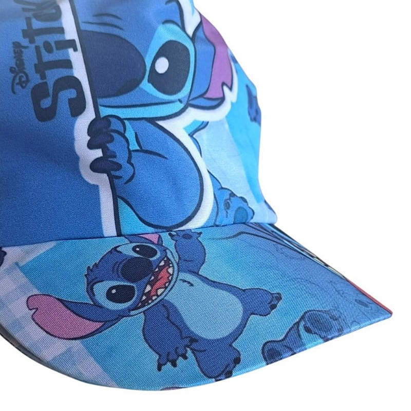 Boné Infantil do Stitch para Bebê Menino Menina Preto Aba Reta Ajustável | VESTE CRIANÇA ATÉ 2 ANOS