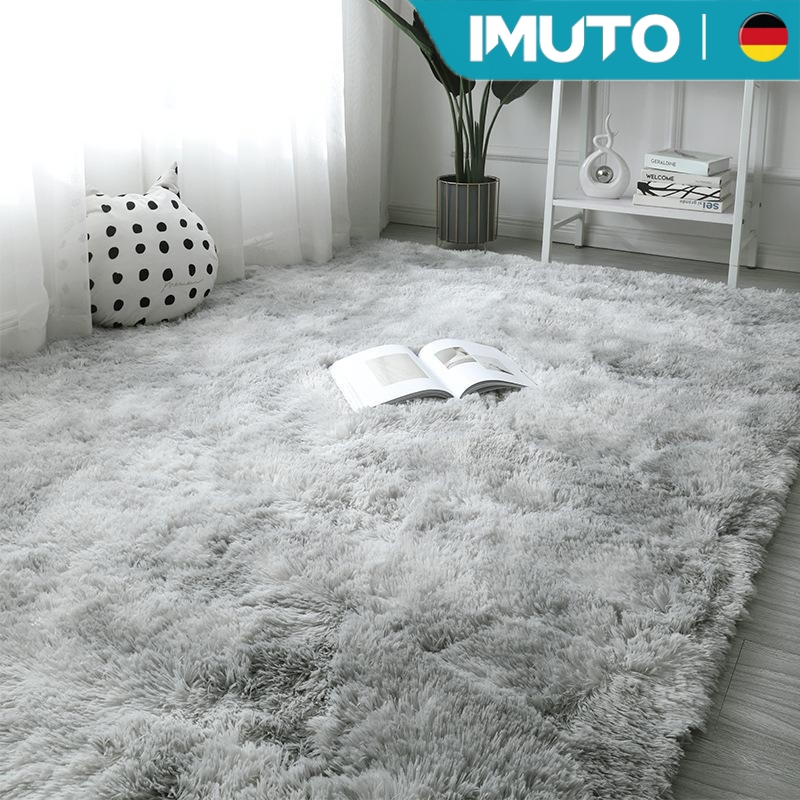 IMUTO Tapete Peludo Macio 1,60x1,80 para Sala e Quarto Antiderrapante