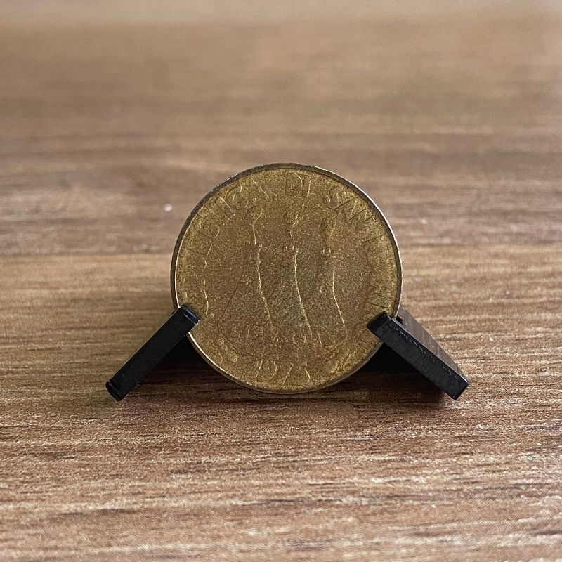 Moeda de San Marino - 20 Liras de 1975, Alumínio, 3,6gr, 21,3mm - FLOR DE CUNHO