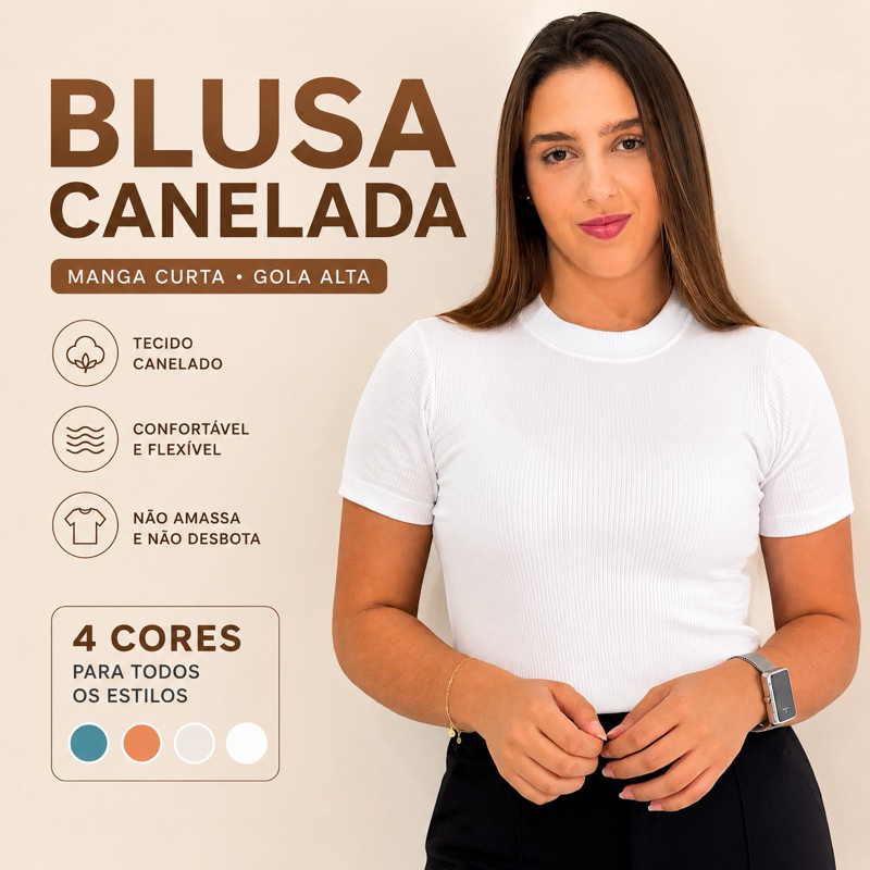 blusa feminina baby tee canelada slim com elastano blusa ajustada tipo segunda pele estilosa para dia a dia moda casual