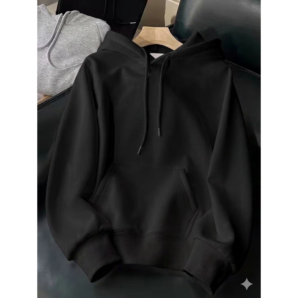 Agasalho Moletom Canguru Masculino Feminino Abrigo Flanelado Liso Casual Tecido Super Macio Blusa Frio Casual De Inverno