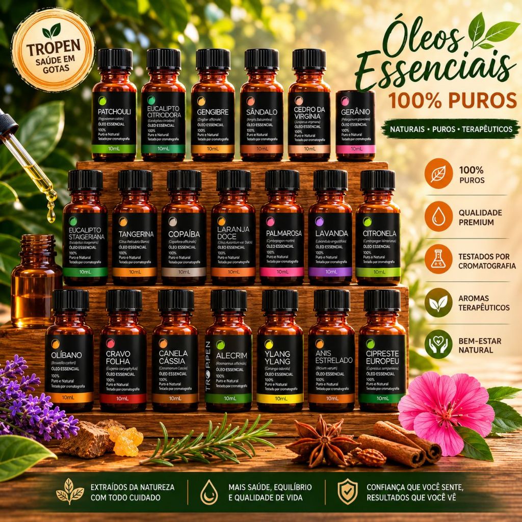 Óleo Essencial Concentrado Puro p/ Aromaterapia Tropfen 10 mL