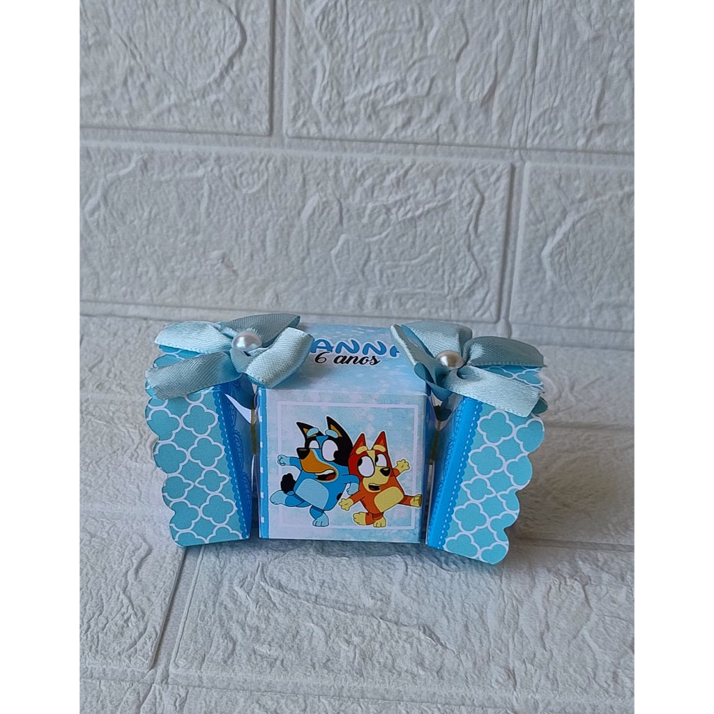 Caixa Bala Personalizada Bluey e Bingo Lembrancinhas Caixinhas para festas e decoração