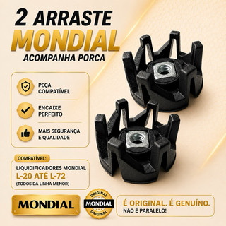 2x Arraste do Copo Liquidificador Mondial Eletronic L-66 L-72 L-74 L-76