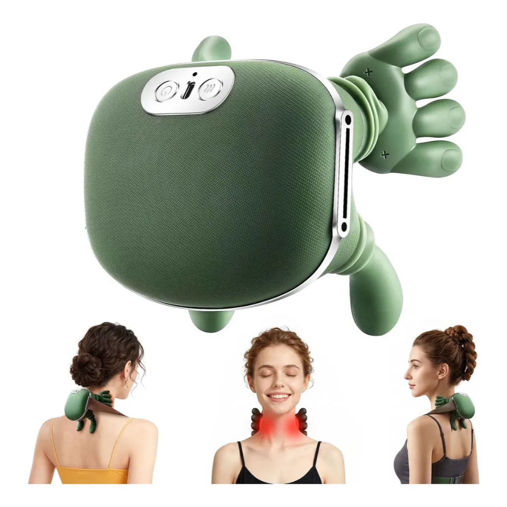 Massageador elétrico portátil pescoço calmante intensidade de 3 velocidades + aquecimento infravermelho FLUX