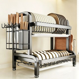 Escorredor Kitchen Rack 53cm Aço Inoxidável Organizador Louça Preto Pia Kitchen Rack Aço …