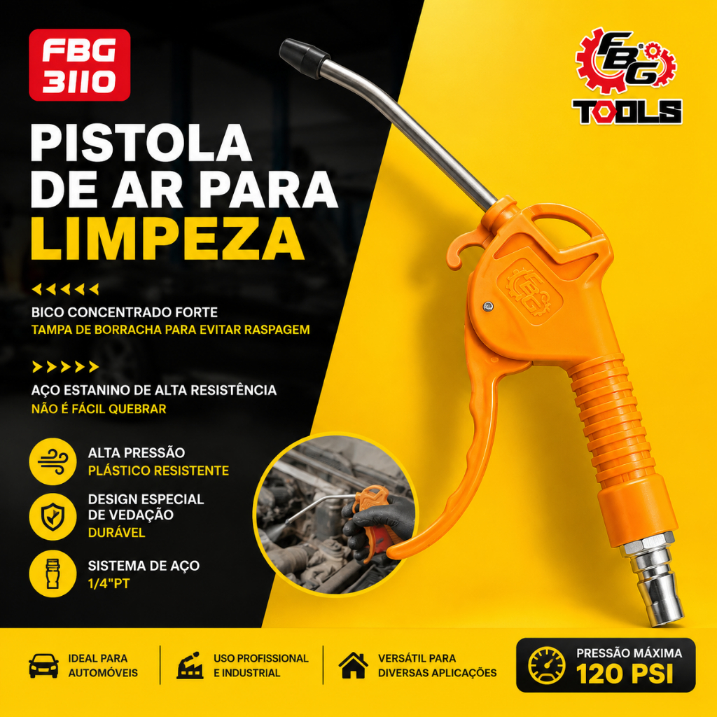 Pistola Bico Ar Comprimido para Limpeza