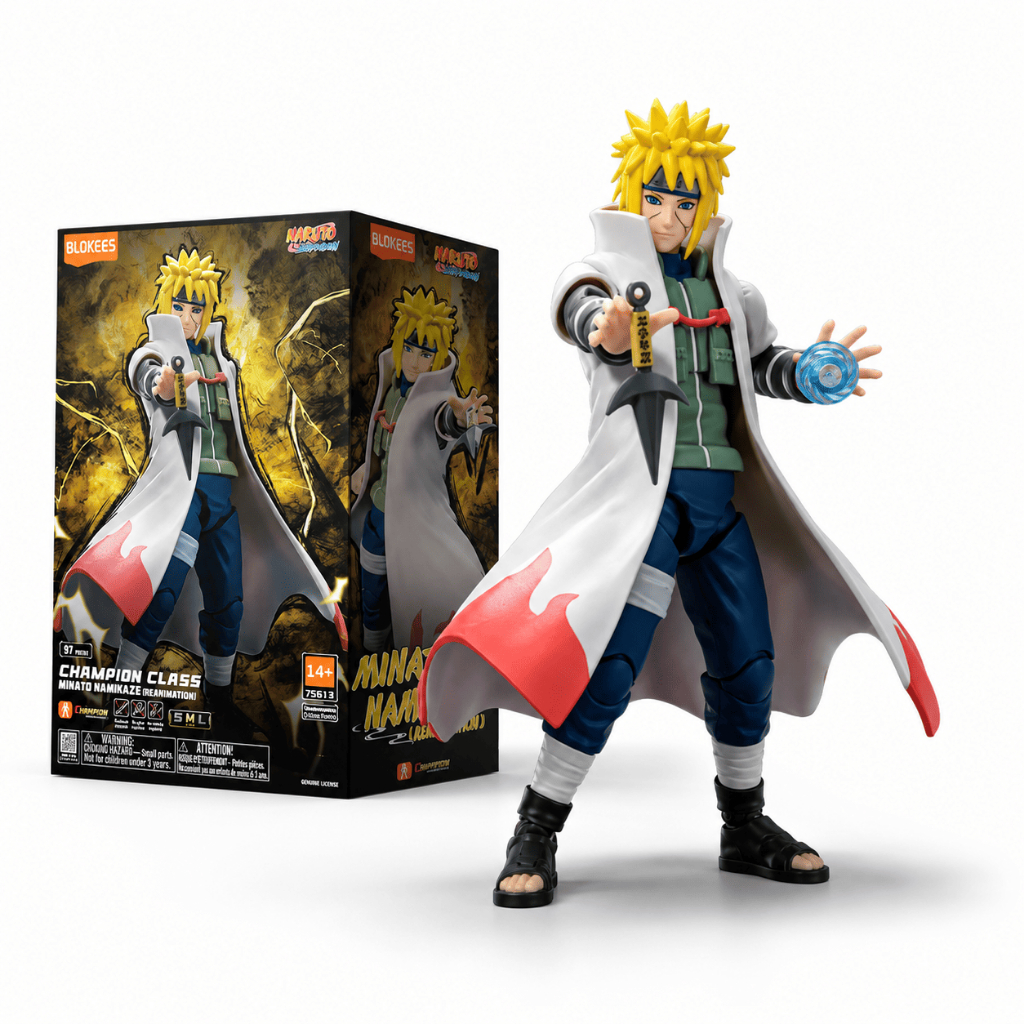Boneco Minato Namikaze Naruto Blokees Champion Class Figura De Ação