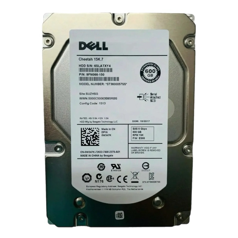 Hd Sas 600gb 3.5 Dell 15k.7 0w347k 9fn066-045 St3600057ss