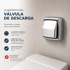 Acabamento Para Valvula de Descarga Hydra Max Deca Cromado Abs Luxo