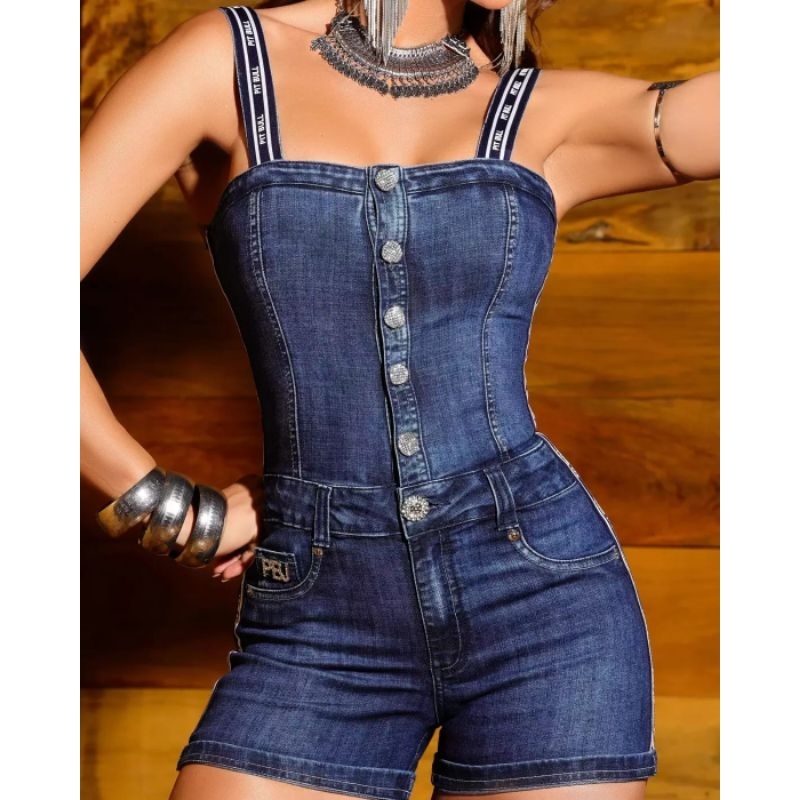 Macaquito Jeans Modelador e Estiloso com Detalhe Lateral Pit Bull Luxo Ref: 90086
