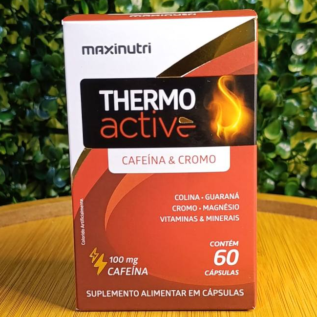 Termogênico Thermo Active Cafeína e Cromo 60CPS Maxinutri