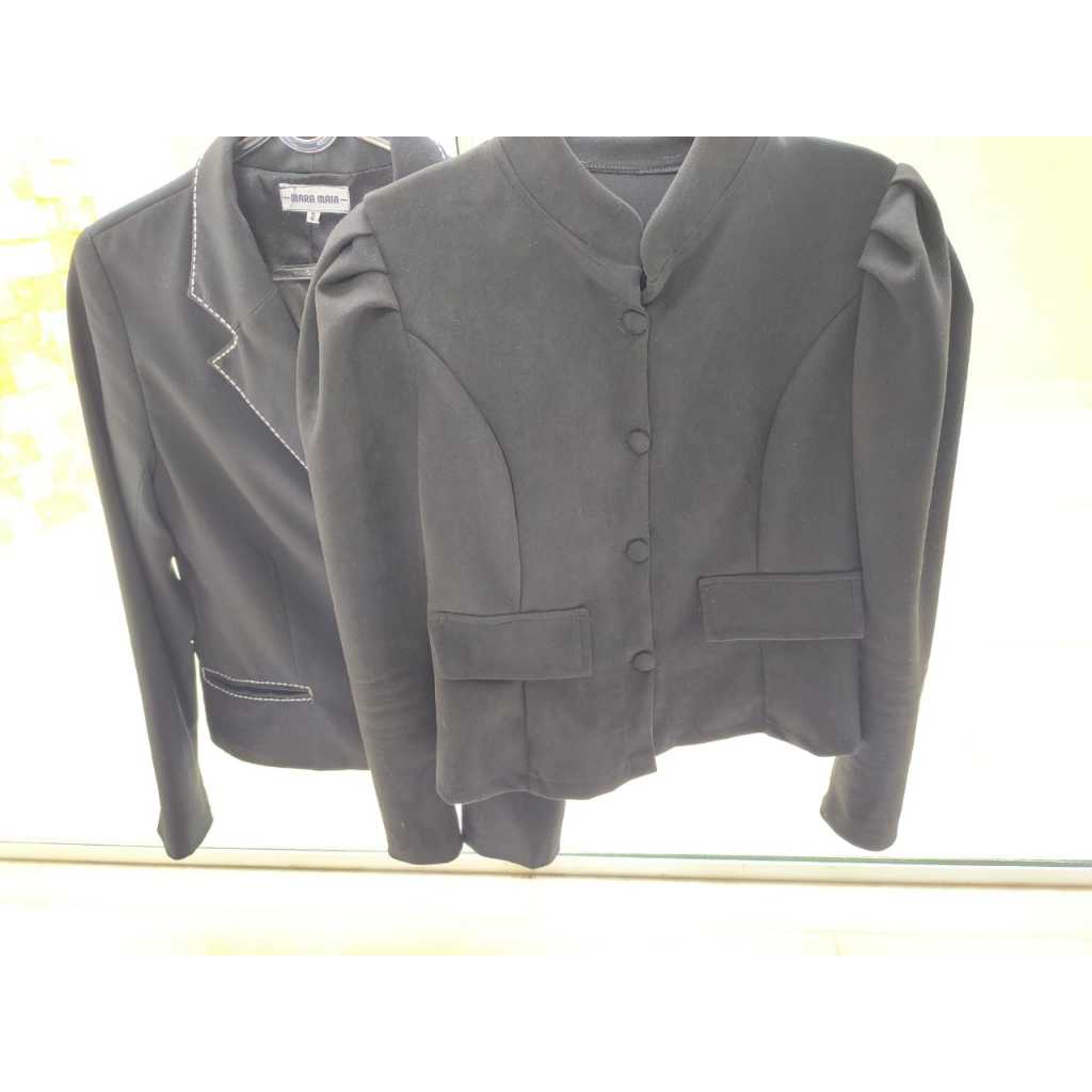 Blazer Casaco feminino Pretos usados tamanho P kit 2 Peças
