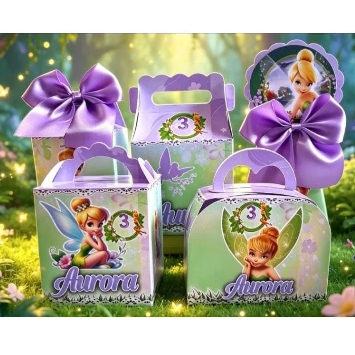 Kit caixinhas Personalizado TINKER BELL Lembrancinha Aniversário FADA Mimo de Festa SININHO Caixinha Surpresa Decoração