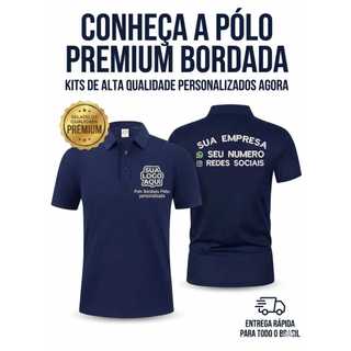 Camisa Polo Bordada Peito e Costas | Premium Polo Personalizada | Empresa Negocios Comercio