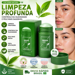 Máscara Chá Verde Remover de Cravos Anti-Acne Hidratante Beleza Pele Facial Clean Face Cl…