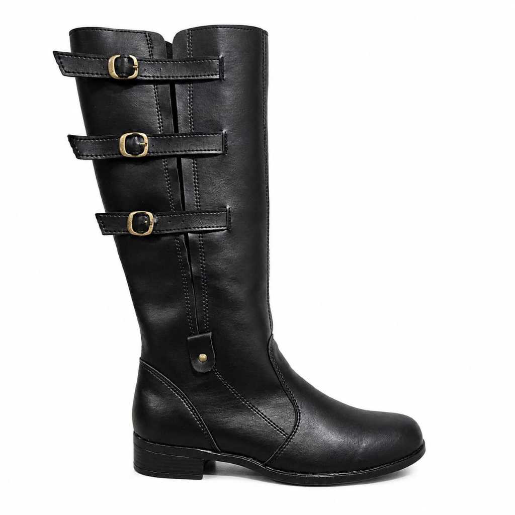 Bota Feminina Inverno Coturno Botinha Montaria Estilosa