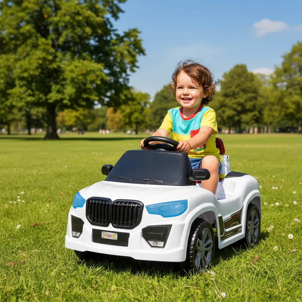 Veículo A Pedal Maral BM Car Branco Com Buzina Cinto Segurança Infantil Grande