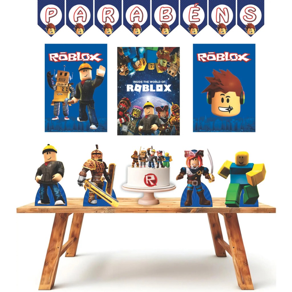 Kit festa em casa personalizado fazemos todos os temas Roblox 2