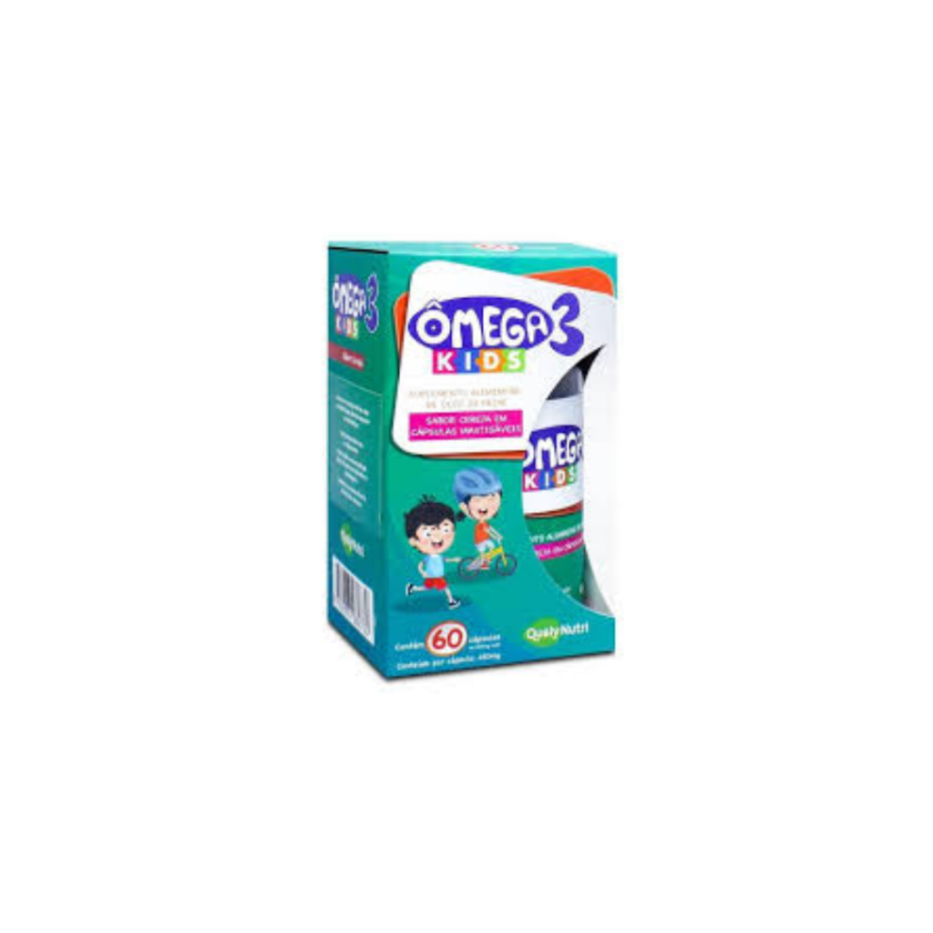 Ômega 3 Kids Óleo Peixe 60 Cápsulas Mastigáveis Cereja
