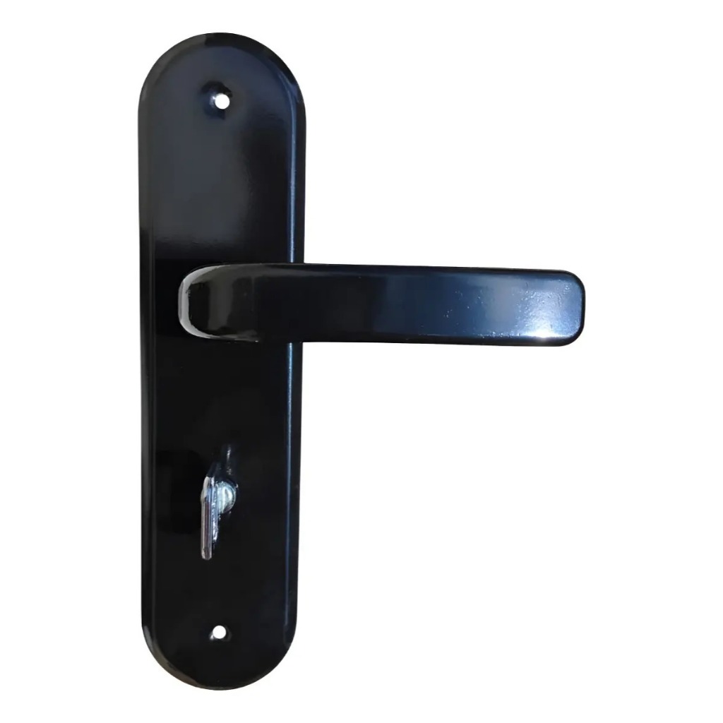 Fechadura Banheiro Wc 40mm Stilo Alavanca Preto Mgm Id 514
