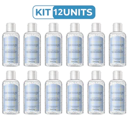 Kit 12un Álcool em Gel Giovanna Baby Blue Higienizante 70% Embalagem Bolsa Antisséptico Mãos
