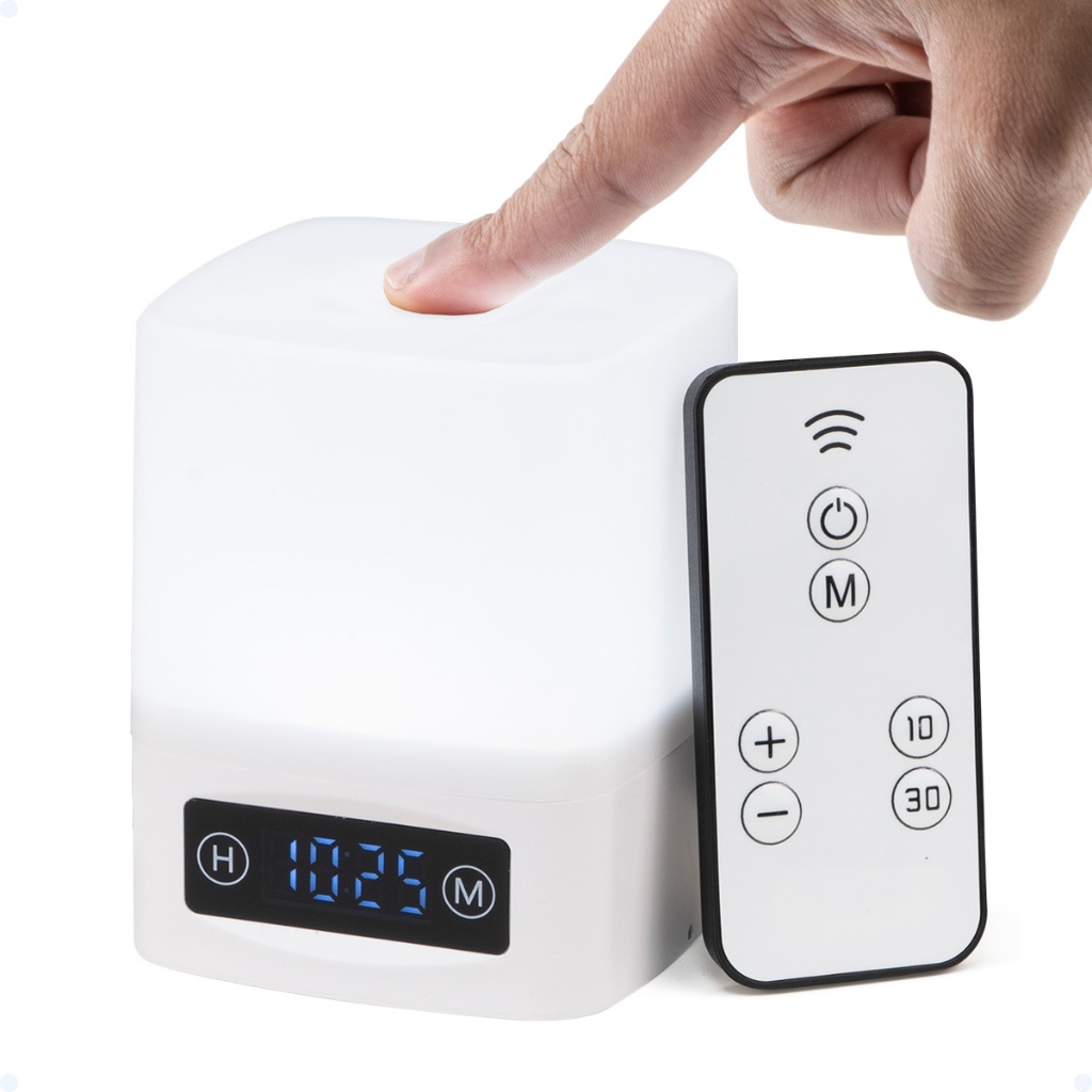 Abajur Quarto Luminária Com Controle Led De Mesa Criado Mudo Recarregável Touch Cabeceira De Quarto