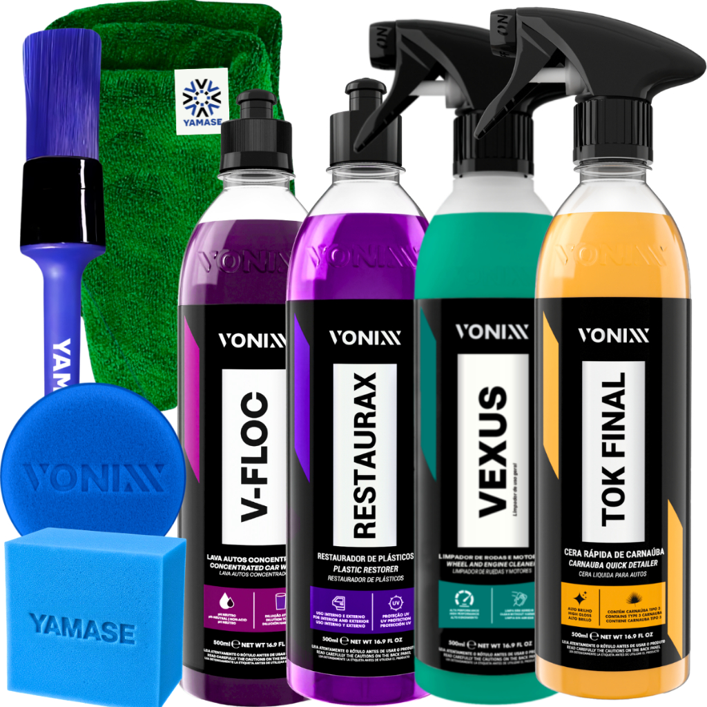 Kit Lavagem Vonixx V-Floc Vexus Restaurax Tok Final + Pincel Pano