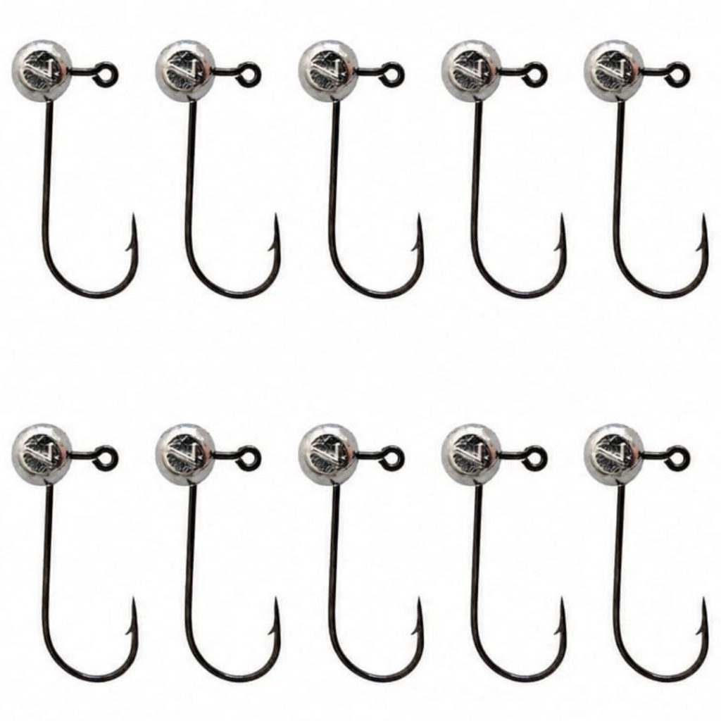 JIG HEAD PREMIUM KIT 10 UNIDADES TAMANHOS 1/0 2/0 3/0 4/0 CAMARAO ARTIFICIAL MICRO CAMARAO ROBALO