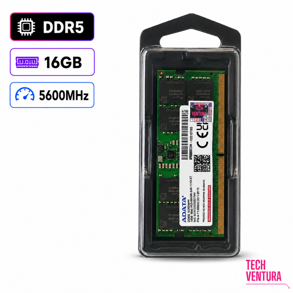 Memoria Notebook Adata DDR5 16GB 5600MHz SODIMM CL46 Para Notebook e Mini PC Novo