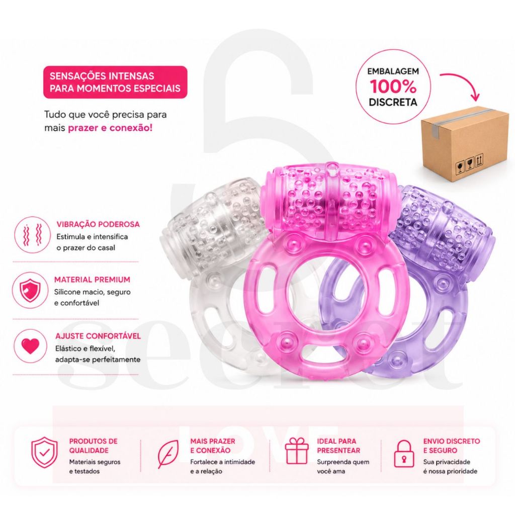 Anel com Vibrador Estimulador de Clitoris