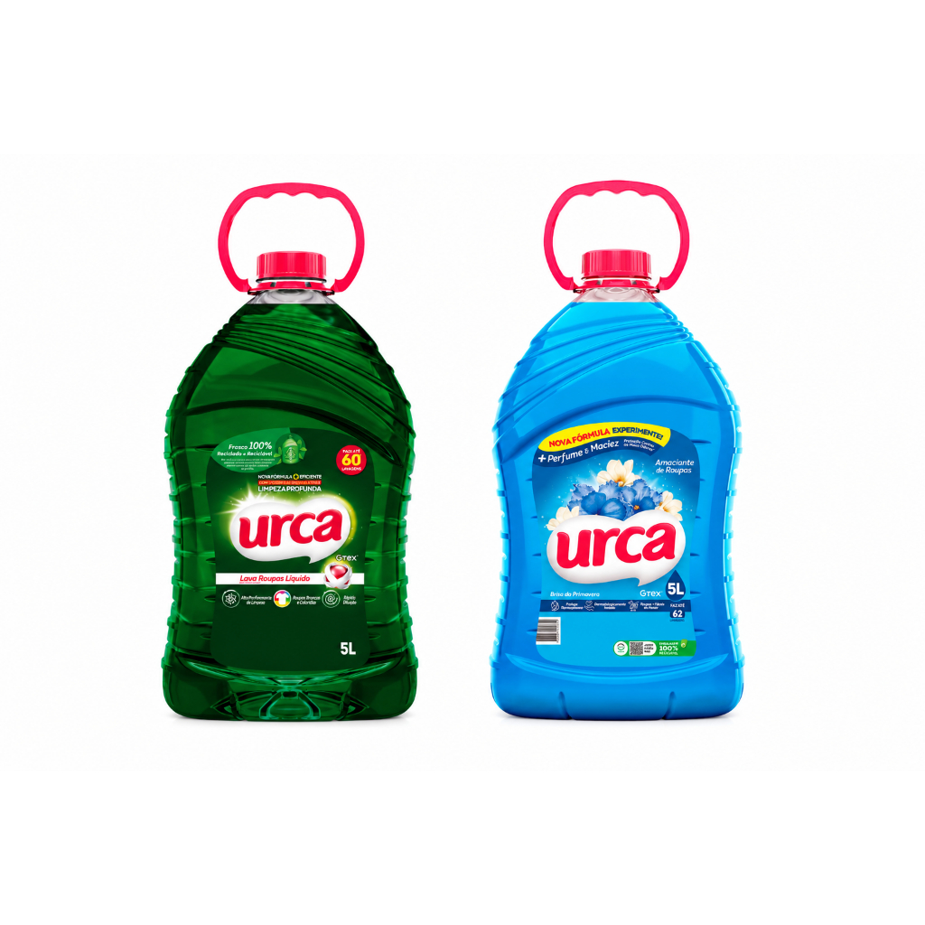 Kit Lava Roupas Urca Verde 5l + Amaciante Urca  Brisa 5l