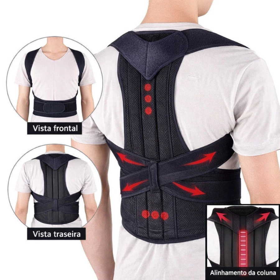 Cinta Corretor de Coluna com Suporte Lombar