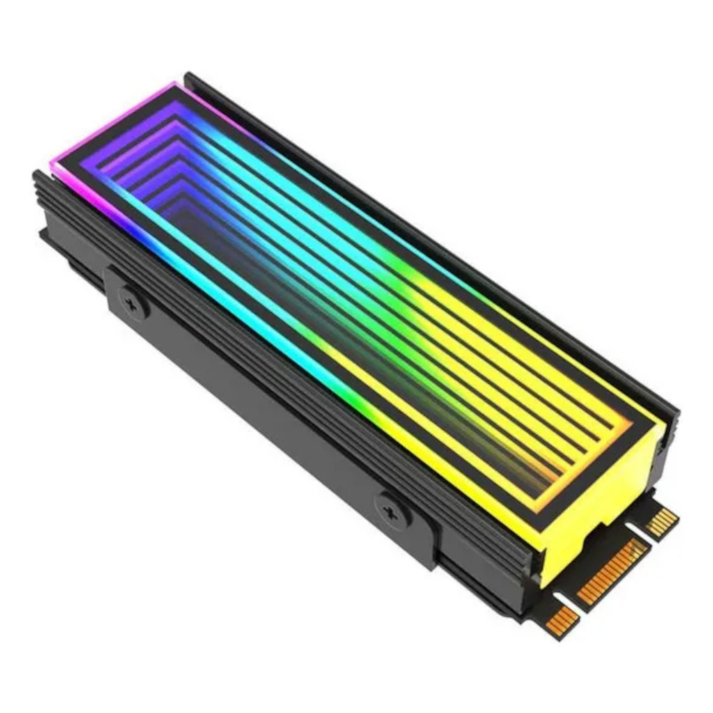 Dissipador ARGB para SSD M2 2280 e Setup Gamer Controle Térmico AURA Sync