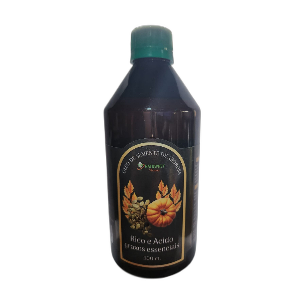 Óleo de Semente de Abóbora NatuWhey Pharma 500ml - Vegano e Livre de Lactose, Rico em Antioxidantes