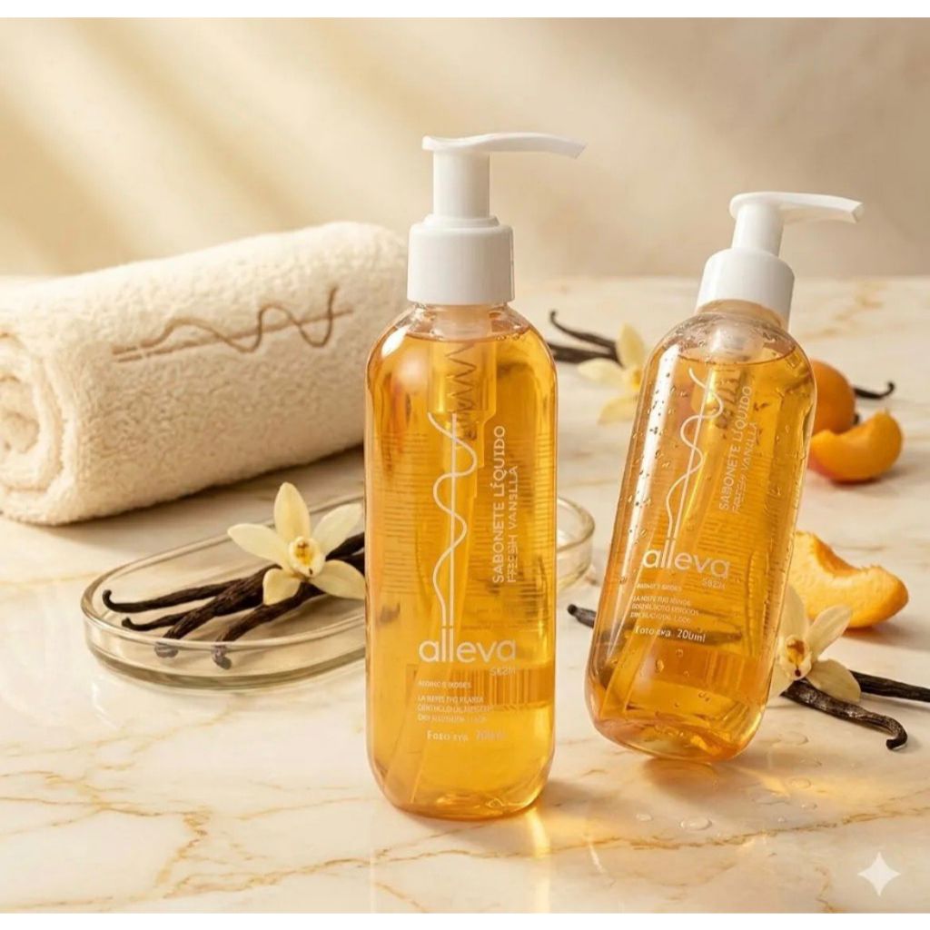 KIT SABONETE LIQUIDO E HIDRATANTE VANILLA ALLEVA 200ML