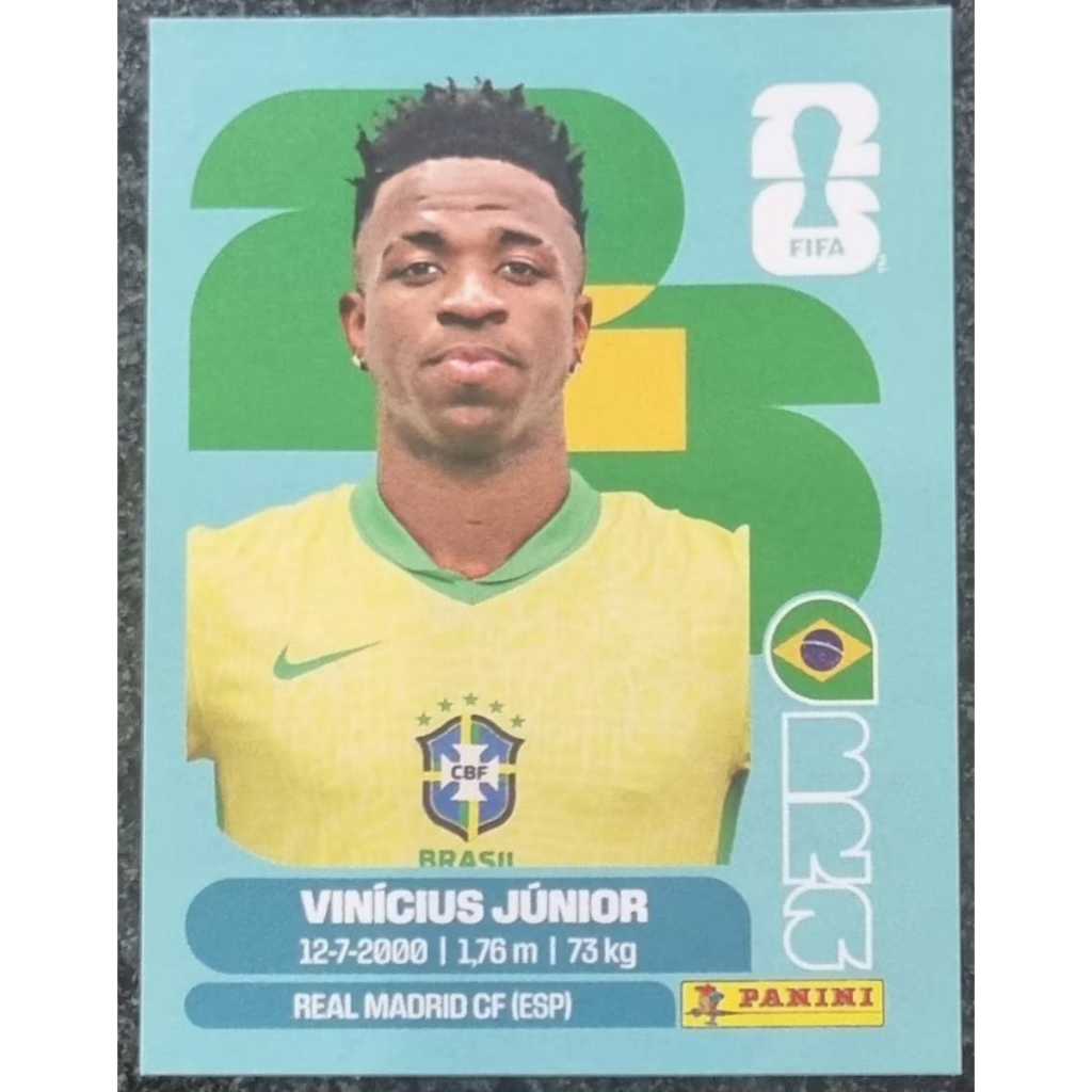 Figurinha do Vinicius Junior da Coleção da Copa do Mundo 2026 - BRA 14