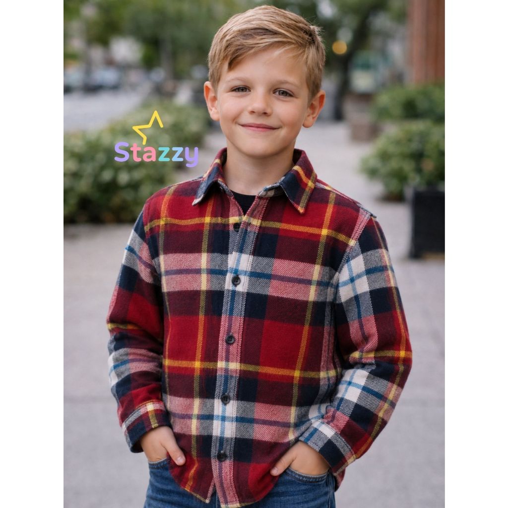 Camisa Xadrez Infantil Flanelada Unissex Manga Longa Festa Junina blusa manga longa xadrez
