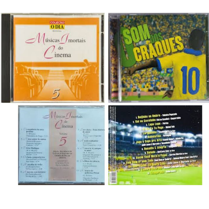 CD Músicas Imortais do Cinema Vol. 5 Coleção O Dia + O Som dos Craques - Novo Original Lacrado