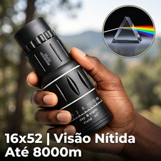 Monóculo 16x52 Luneta Tática Profissional 8km para Camping Trilha Zoom