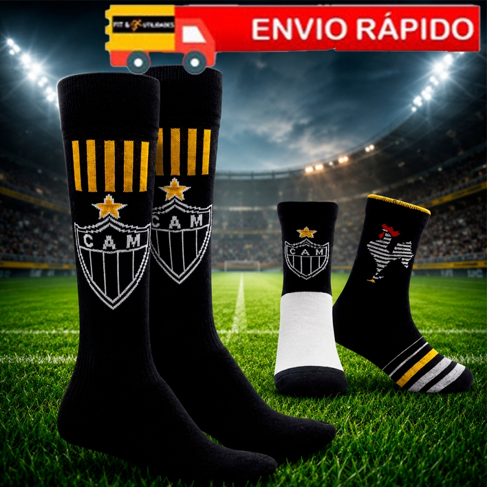meião ATLETICO MG CASUAL OFICIAL meiao Galo academia Ginastica