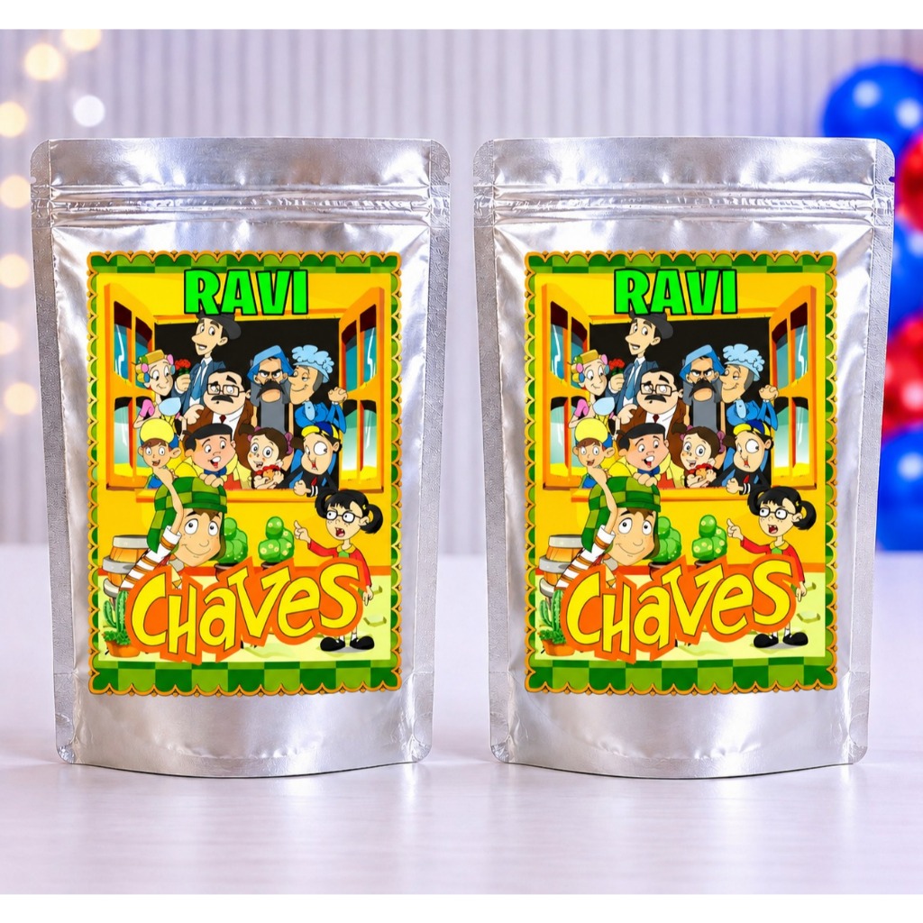 Saquinho Chaves metalizado zip lock 10x15 personalizado