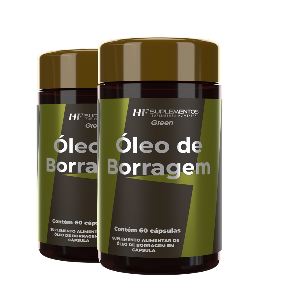 2x OLEO DE BORRAGEM GREEN HF SUPLEMENTOS 60 CAPS