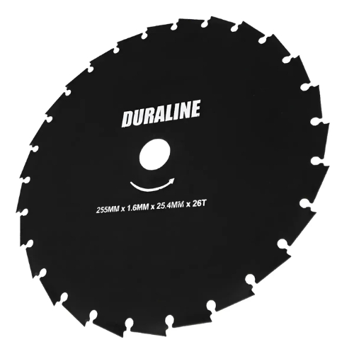 Disco Corte Rocadeira Duraline Circular 26 Dentes 255mm Furo 25mm